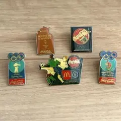 2008年 北京オリンピック コカコーラ公式ピンバッジ 4個セット - メルカリ