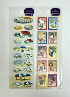 スヌーピー/SNOOPY和紙シール 夏ステッカー 2枚セットのサムネイル