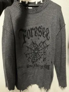 地雷系　ダメージ加工　ニットセーター