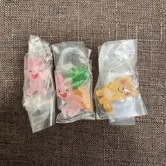 ノンタン めじるしアクセサリー2　たぬきさん、うさぎさんA、うさぎさんB