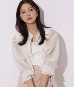 Apuweiser-riche 2WAYシアーシャツアンサンブルホワイトのサムネイル