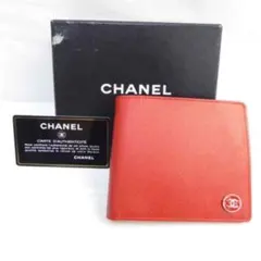 新品•未使用 ♡CHANEL cocoボタン レザー 2つ折り財布♡