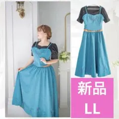 Kaho＆Lilyしまむらアナと雪の女王 ビスチェ付きワンピース エルサS