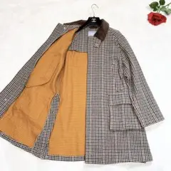 未使用✨　マッキントッシュ　ステンカラーコート　ユニセックス　チェック　ウール