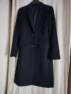 UNIQLOネイビー チェスターコート S カシミヤ10%★ 年末年始も発送★