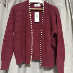 【新品未使用】スコットクラブ　Vin パール付カーディガン カーディガン