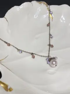 パールビーズ装飾 ネックレス