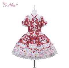 To Alice チョコ×クッキーベアティアードジャンパースカート L1216