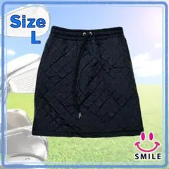♪新品♪レディース ミニスカート ゴルフウェア キルティング 台形 冬 暖か L