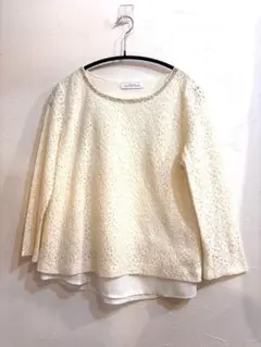 UNITED ARROWS GREEN LABEL アイボリーレース ブラウス
