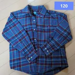 【キッズ120サイズ】チェック柄 ネルシャツ