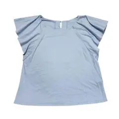 ケティ Tシャツ カットソー S サックスブルー クルーネック フリル　春夏のサムネイル