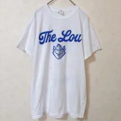 ⭐️The Lou カレッジロゴTシャツ 両面プリント 半袖 S 白 綿 古着
