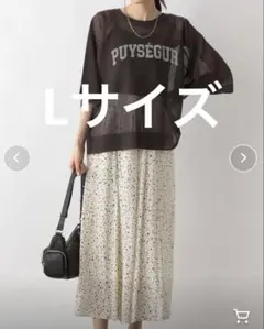 グローバルワーク Lサイズ さらさらリラックス フレアワイドパンツ
