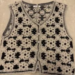 かぎ編みベスト