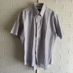 メンズ半袖シャツ／ボタンダウンシャツ 携帯安定加工 クールビズ カッターシャツ