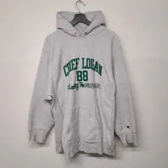 80s USA製チャンピオン　トリコタグ　リバースウィーブ　パーカー3段プリント