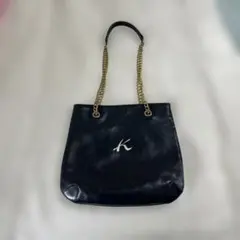 Kitamura キタムラ チェーンショルダーバッグ ネイビー美品のサムネイル