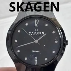 SKAGEN メンズクオーツ　電池交換済み可動　本体のみコマ無しのサムネイル