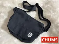 希少 特価 チャムス chums ブラック ショルダーバッグ サコッシュ