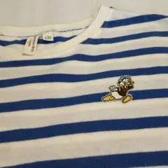 Samansa Mos2LAGOM　ディズニードナルド ブルー　ボーダーTシャツのサムネイル