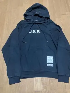 J.S.B. フード付きスウェットパーカーブラックSサイズ