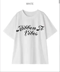 スタイルデリ　RIBBONロゴTシャツ　白Ｔシャツのサムネイル