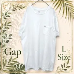 GAP【L】Tシャツ ポケット付き 半袖 無地 ゆるだぼ オーバーサイズ 古着系