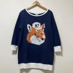 極美品【MAISON KITSUNE】メゾンキツネ／刺繍スウェット XS MAISON KITSUNE メゾン キツネ スウェット FOX HEAD PATCH