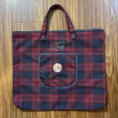 聖徳幼稚園　指定　絵本バッグ　チェック柄トートバッグ