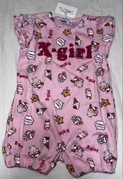 ⭐︎値下げ！新品未使用⭐︎X-girl stagesピンクロンパース 80