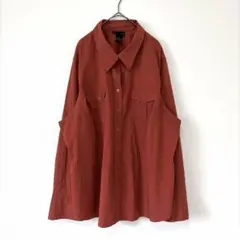 Lane Bryant 長袖シャツ トップス テラコッタ オーバーサイズ 襟