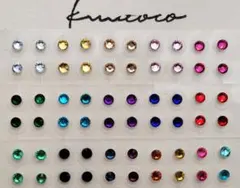 耳ツボジュエリー　60粒 ステンレス粒 ♡カラフルストーン♡特別価格♡