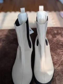 MUWウエッジ サイドゴアブーツ 淡白　サイズL