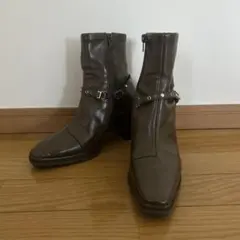 RANDAランダ2WAY ストレッチ ベルトショートブーツ カーキ　Mサイズ