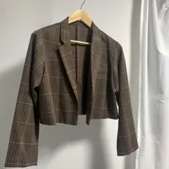 kastaneカスタネブラウン チェック柄 ジャケット