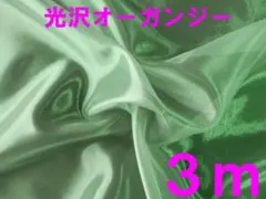 光沢オーガンジー(ダスティミント色・幅140ｃｍ×長さ3m）