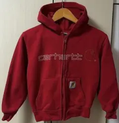 カーハート　キッズ　フルジップパーカー　古着