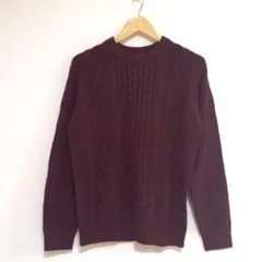 UNIQLO ケーブルクルーネックセーター（長袖）　メンズ　L