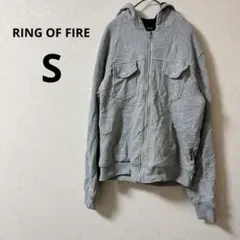 RING OF FIRE 【S】グレー パーカー 冬 シンプル