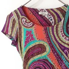 値下げ中7-36ETRO エトロ　ペイズリー柄　 半袖カットソー　　Tシャツのサムネイル