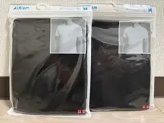 【2枚】ユニクロ エアリズム クルーネックt ブラック Tシャツ Mサイズ