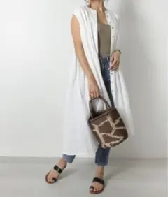 新品　２way　シャーリングギャザーワンピースのサムネイル