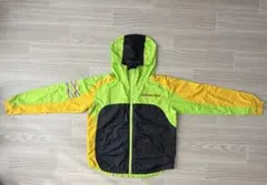 フード付きナイロンジャケット 緑・黒・黄