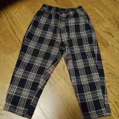 ネイビー チェック柄 長ズボン 110