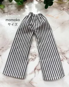 27センチドールサイズ ストライプブラックシンプルパンツ