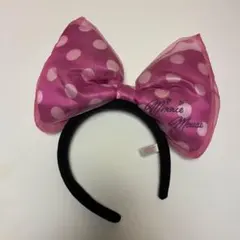 ディズニー　ミニーちゃん　カチューシャ　リボン