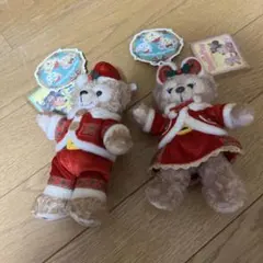 ディズニーシー　2016年クリスマス ダッフィー＆シェリーメイ　ぬいぐるみバッジ