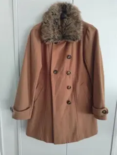 majestic legonベージュ ファー付き ロングコート
