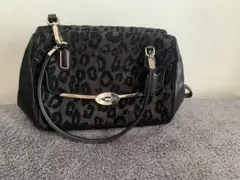 COACHコーチ レオパード柄 2WAY ハンドバッグ ショルダーバッグ